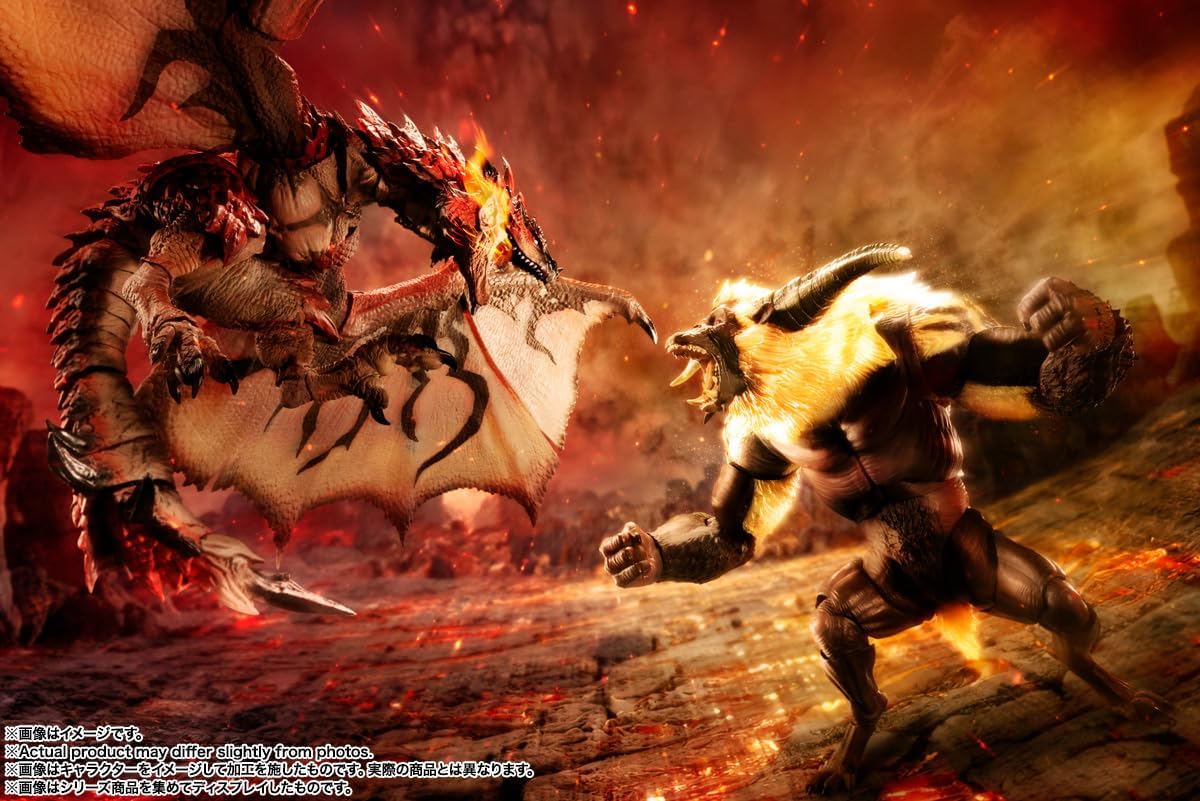 TAMASHII NATIONS S.H. MonsterArts Monster Hunter Series Furious Rajang Approximately 7.9 inches (200 mm), PVC & ABS Pre-painted Action Figure