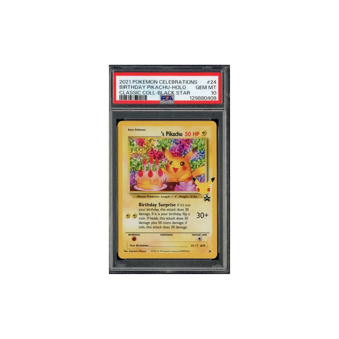 Birthday Pikachu Celebrations 24/25 Holo