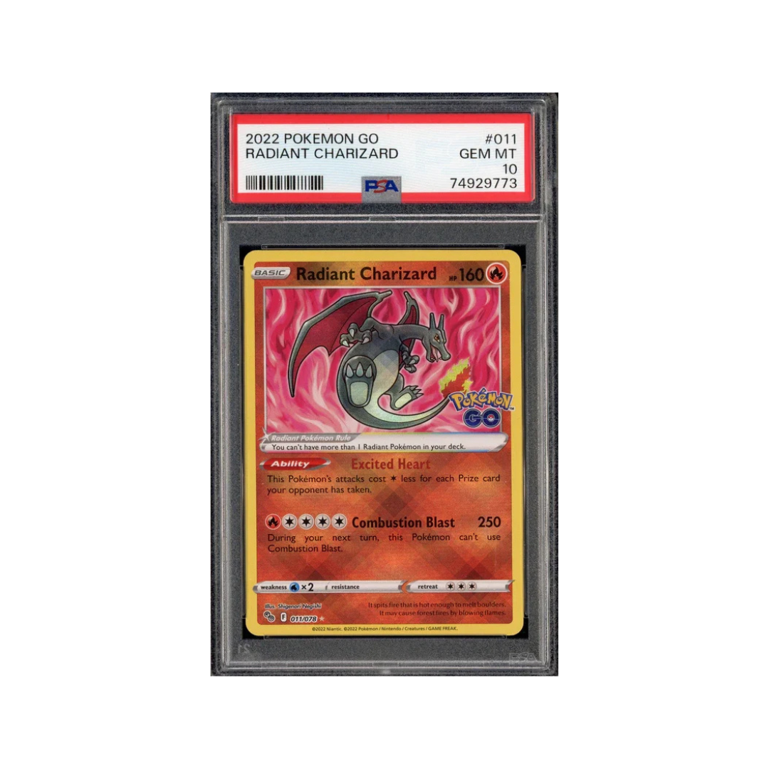 PSA 10 2022 POKEMON GO RADIANT CHARIZARD #011