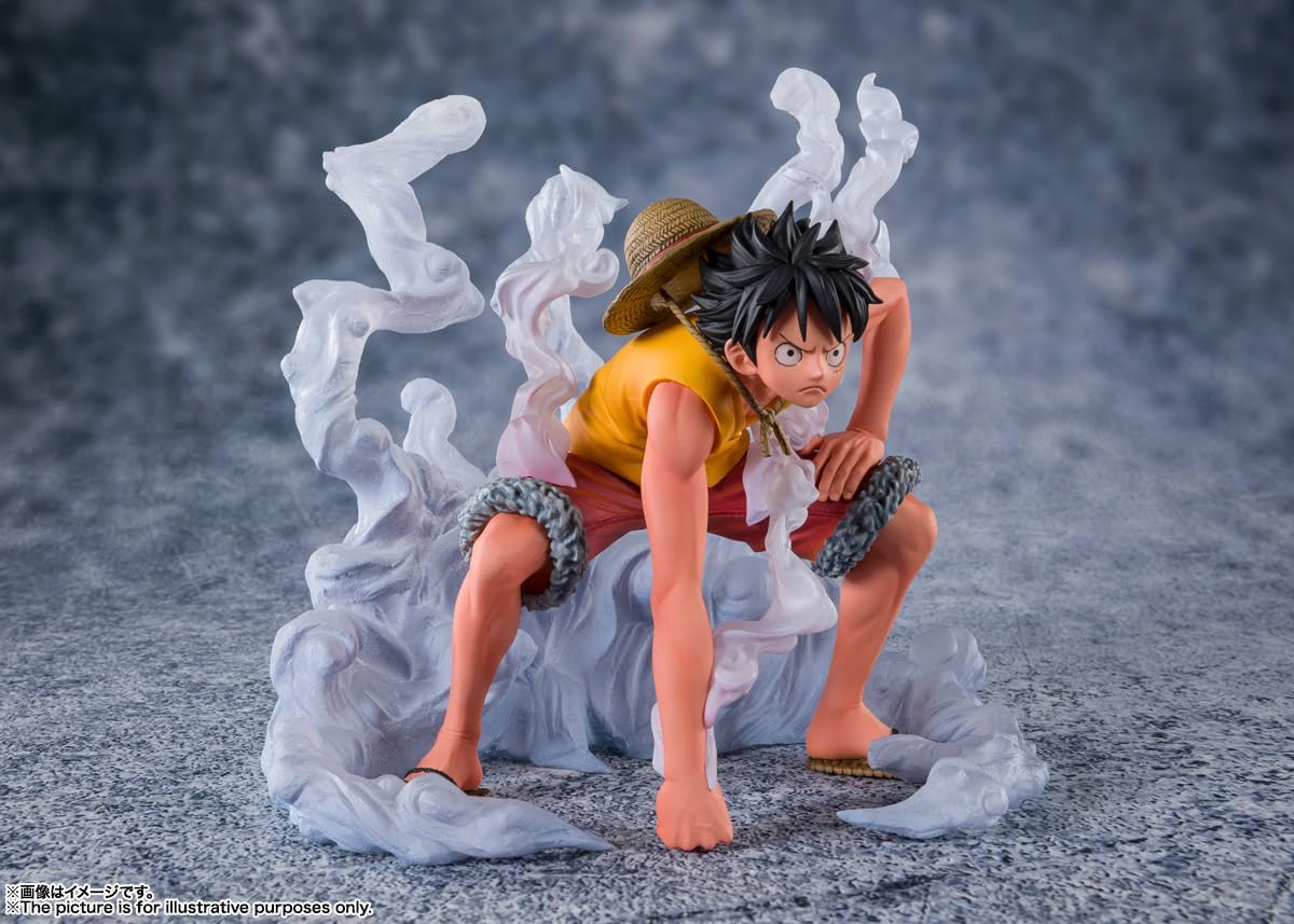 Tamashi Nations Figuarts Zero One Piece Extra Battle Monkey D. Luffy The Top Battle, Approx. 4.7 inches (120 mm), PVC & ABS Pre-painted Complete Figure