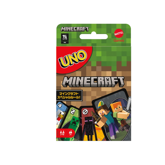 Mattel Game FPD61 Uno Minecraft UNO Minecraft Game, Party Goods, Educational Game, Card Game, 112 Pieces, For 2-10 Players, Ages 7 and Up, Green