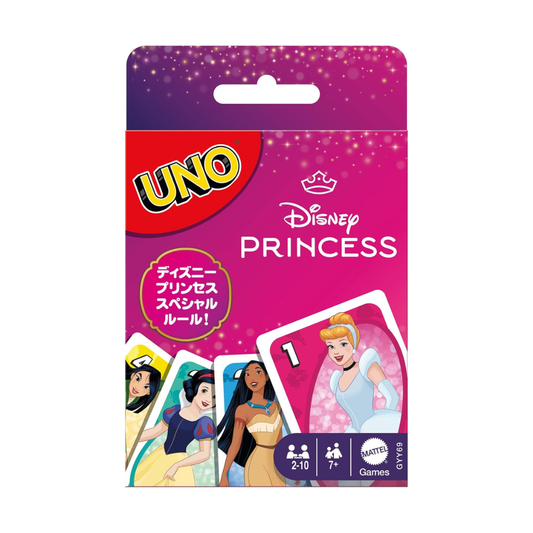 Mattel Game UNO GYY69 Disney Princess Game Party Supplies 112 Card Game for 2-10 Players Ages 7 and Up, Pink