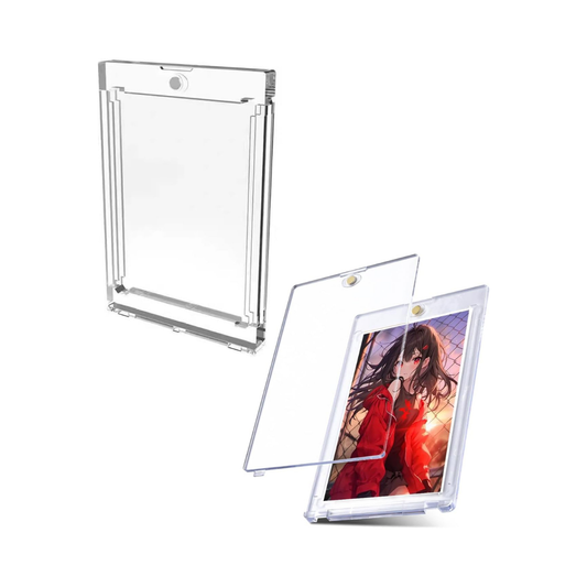 Card Case, Magnetic Loader, UV Protection, 35 pt [Official Sleeve Compatible Size] For Pokemon Cards, Yu-Gi-Oh, MTG, Card Protection Storage (Set of 3)