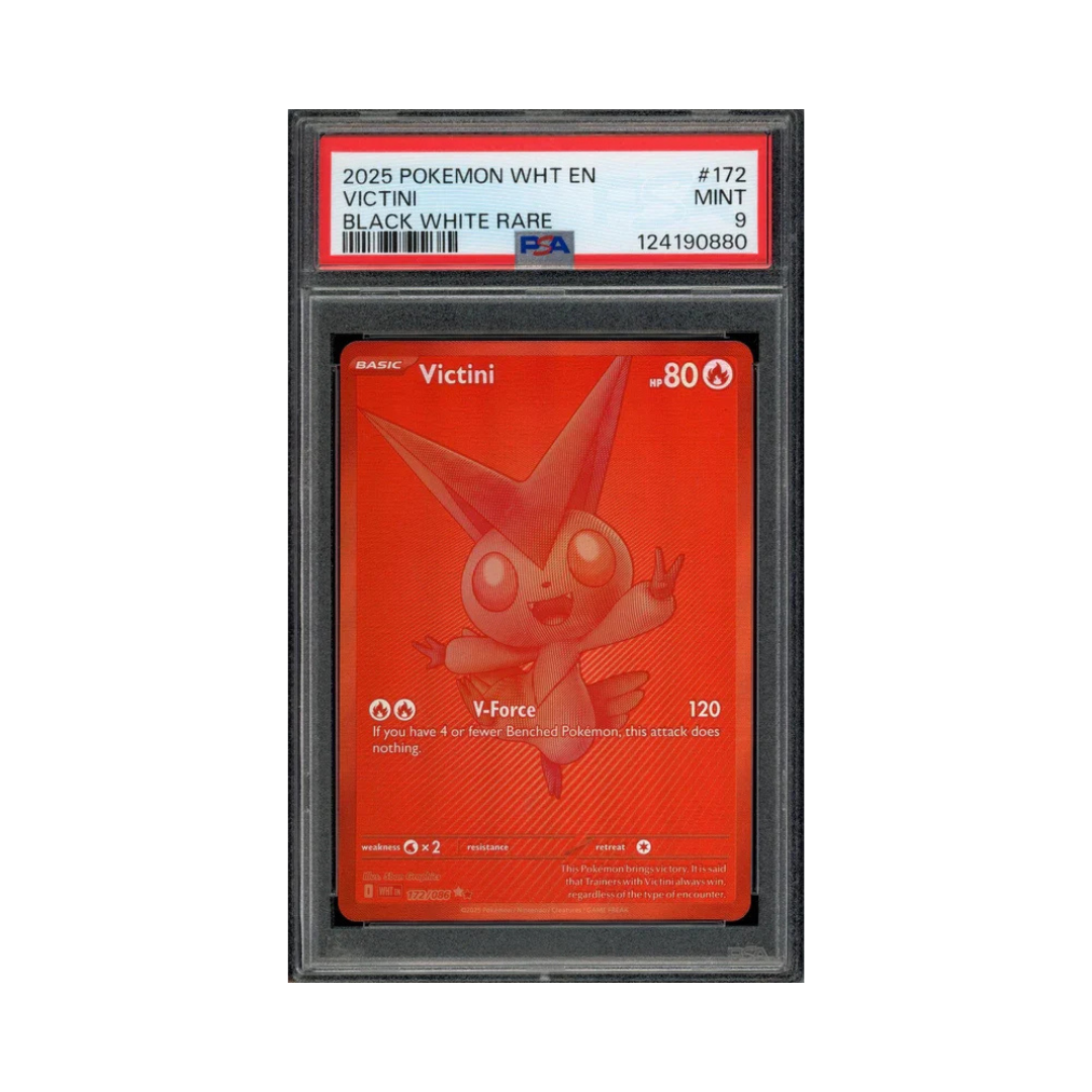 PSA 9 2025 POKEMON WHT EN VICTINI BLACK WHITE RARE #172