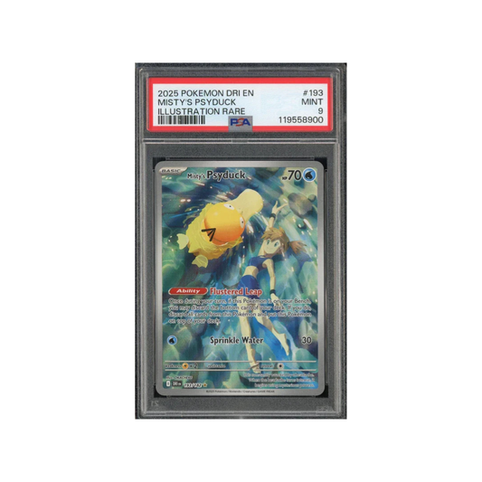 PSA 9 2025 POKEMON DRI EN MISTY'S PSYDUCK ILLUSTRATION RARE #193