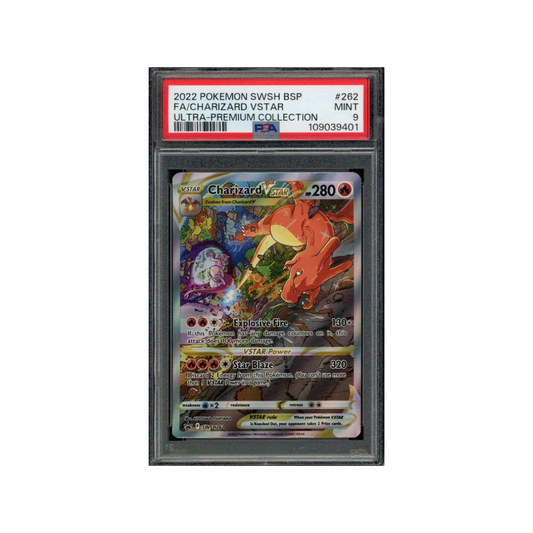 PSA 9 2022 POKEMON SWSH BSP #262 FA/CHARIZARD VSTAR ULTRA-PREMIUM COLLECTION