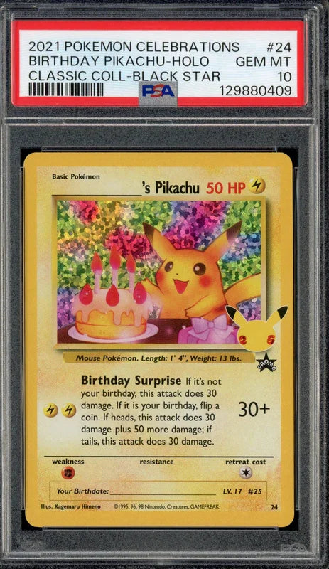 Birthday Pikachu Celebrations 24/25 Holo